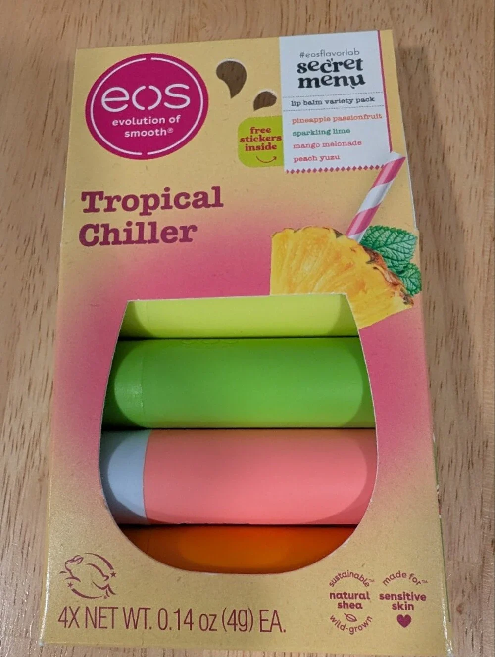 Tropical Chiller Lip Balm Trio - Coral, Lime, Lemon